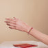 Goldene Schlange | Feuerwerk Glas Rose Armband